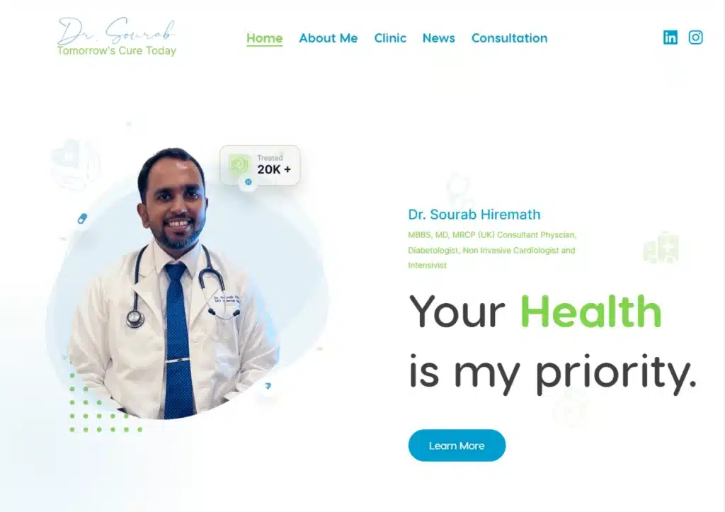 doctor portfolio website