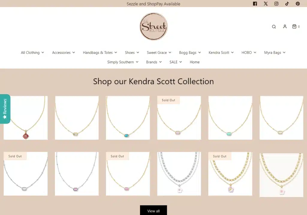 jewellerry shopping portfolio website